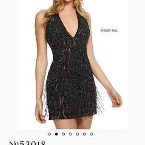 Sherri Hill beaded maroon dress